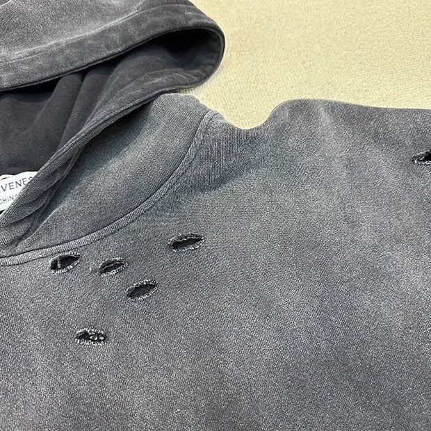 Gradient washing destroys vintage hoodies Street King Limited