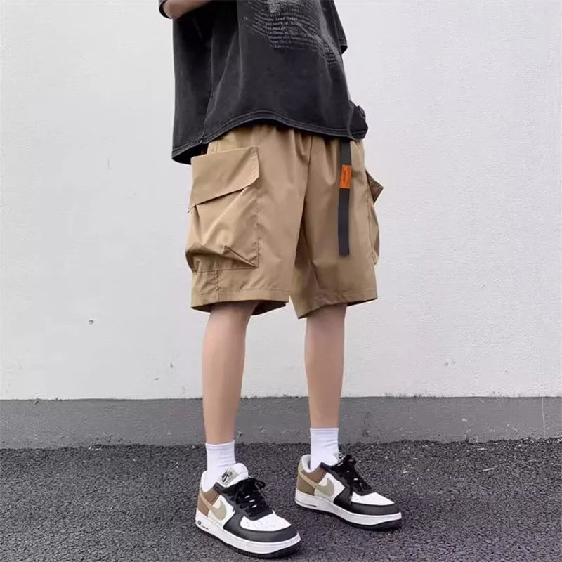 american functional cargo shorts for men 2024 summer multi pockets baggy gym short pants y2k streetwear bermuda shorts hombre utility cargo pants