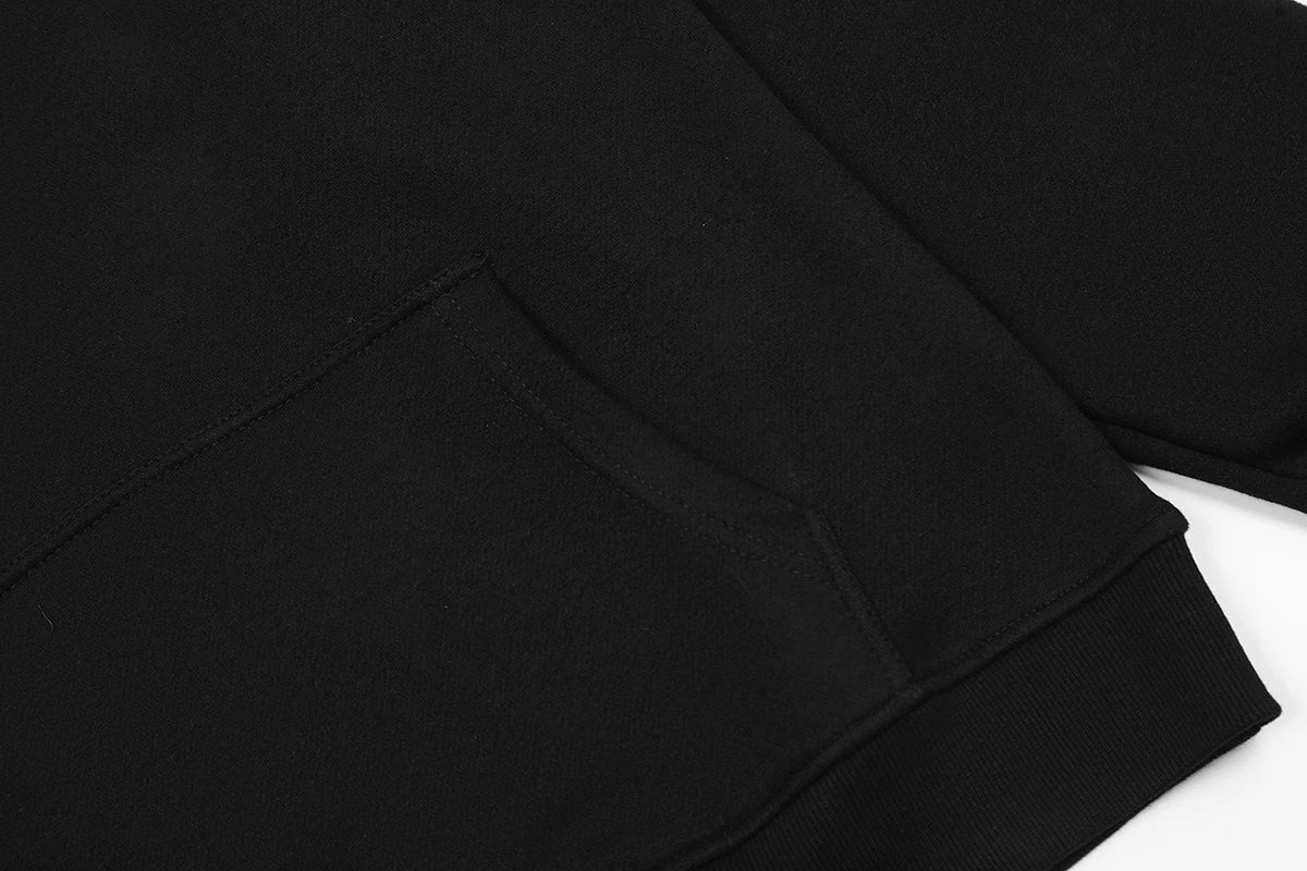 Harajuku Logo Embroidery Thick Fleece Hooded Hoodies for Men and Women Pullover Baggy Casual Sweatshirts Oversized Loose Hoody Street King Limited