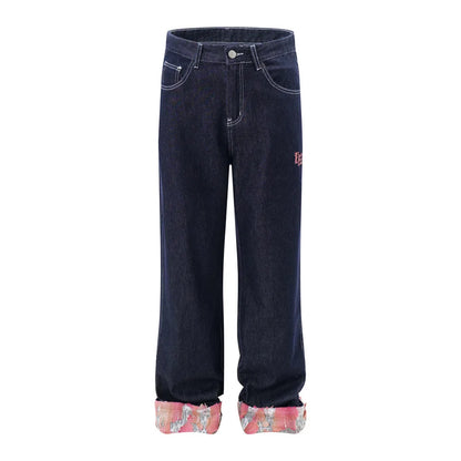 fashion men jeans pocket patchwork loose denim pants hip hop streetwear baggy trousers y2k men s jeans vintage washed jeans