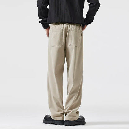 simple casual pants mens spring autumn loose fashion straight wide leg plus size pants cityboy streetwear trousers clean everyday pants