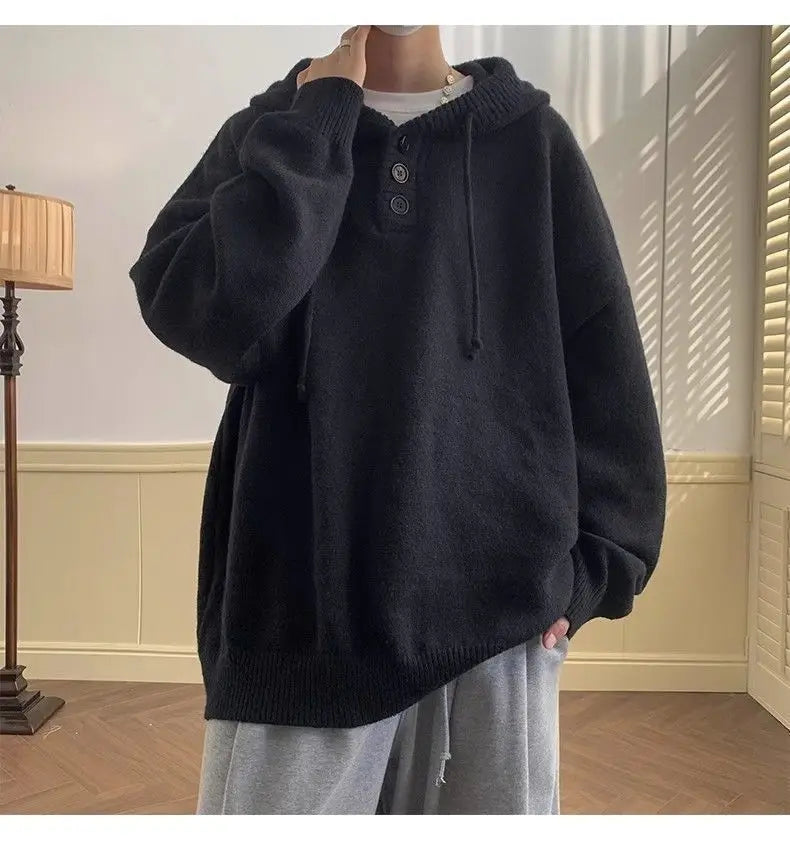 American style trend personalized trend lazy style for men and women hooded sweater loose and casual knit top for couples y2k Street King Limited