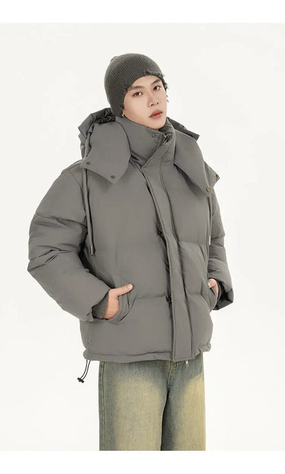 men women winter fashion loose casual cotton padded hooded parkas jacket campus boy gril thicken warm snow coat outerwear unique default style 1080