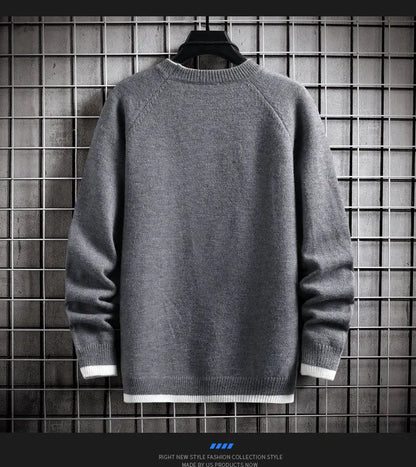 Brand Clothing Men Winter High Quality Knitted Sweaters/Male Slim Fit Solid Color Round Neck Pullover Man Casual Sweaters 3XL Street King Limited