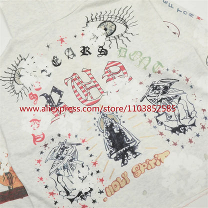Washed Saint Vintage Hoodie Men Women 1:1 Best Quality Hold Hooded Oversize Pulleys Autumn Winter Tops Shinjuku 2024 High Street Street King Limited