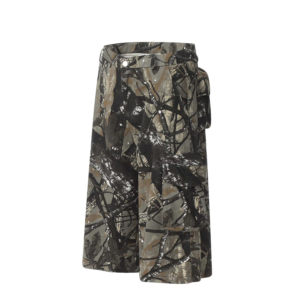 men camouflage cargo shorts 2024 summer fashion tactical shorts cropped pants streetwear hip hop harajuku shorts y2k unique cargo style 1040