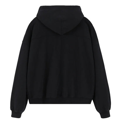 Double zipper hooded cardigan jacket Street King Limited