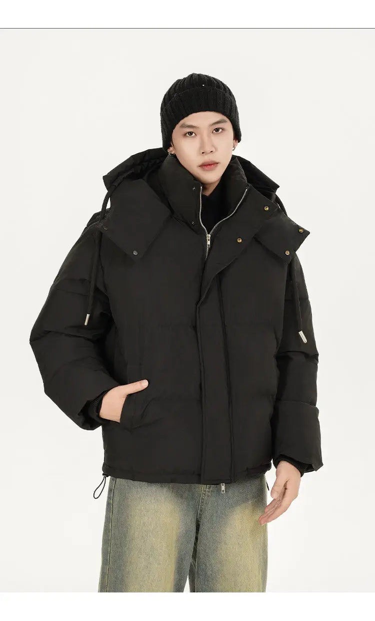 men women winter fashion loose casual cotton padded hooded parkas jacket campus boy gril thicken warm snow coat outerwear unique default style 1059