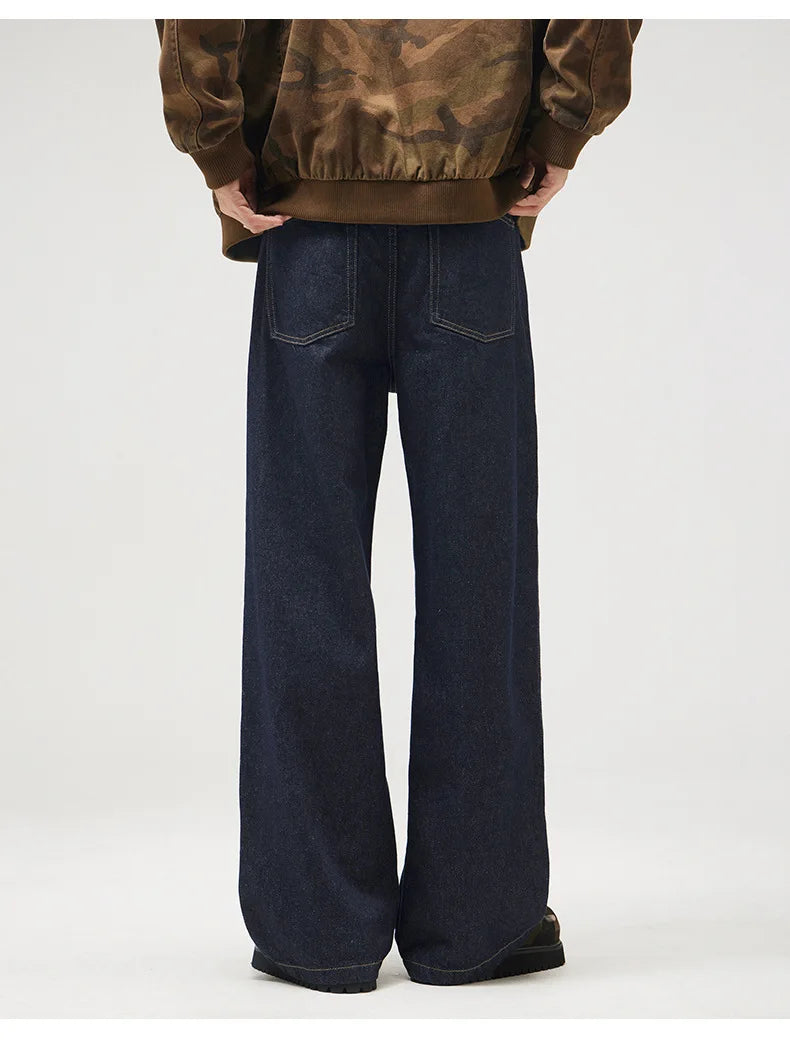classic primary color jeans mens loose casual straight cleanfit fashion denim jeans pants man streetwear jeans trousers unique jeans style 1869
