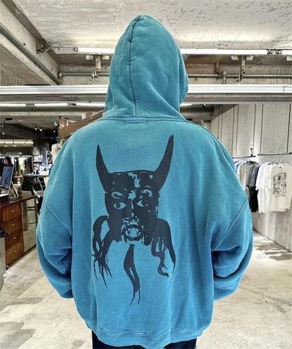 2024 Winter ERD Brand Fashion Vintage Letter Print Cotton DO WHAT THOU WILT HOODIES Street King Limited