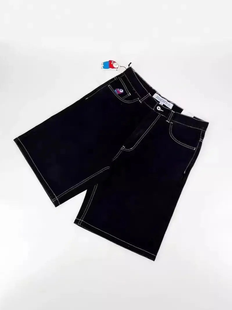 y2k polar skate big boy jeans gothic straight vintage skateboard wide leg denim pants embroidery blue loose jeans men clothing unique jeans style 3709