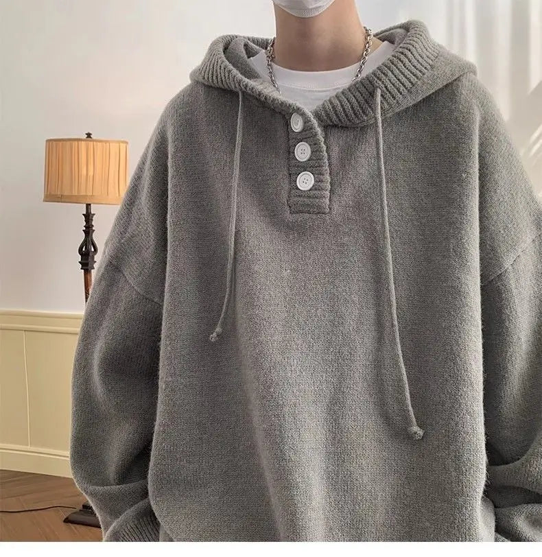 American style trend personalized trend lazy style for men and women hooded sweater loose and casual knit top for couples y2k Street King Limited