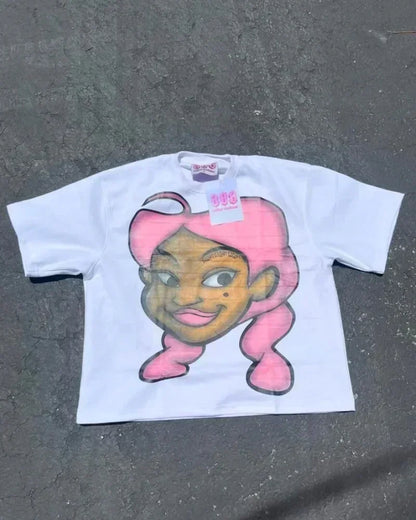 Harajuku y2k oversized t shirt vintage girl graphic t shirts top hip hop streetwear american style gothic women clothing Street King Limited