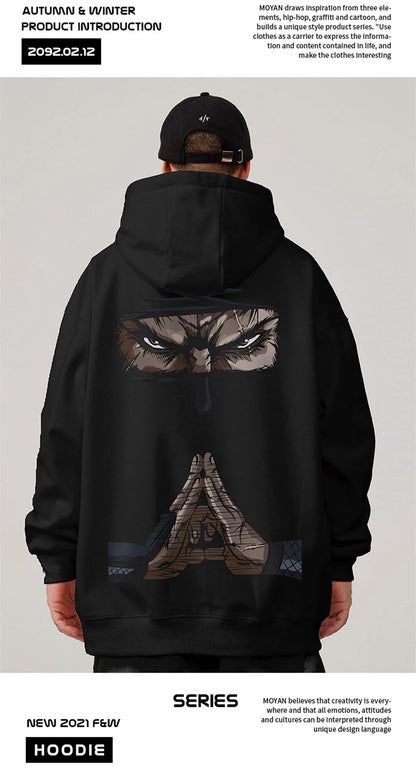 Funny Anime Ninja Mudra Graphic Printed Hoodies For Men Hip Hop Streetwear Pullovers Hooded Sweatshirts Y2K Goth Fashion Hoody Street King Limited