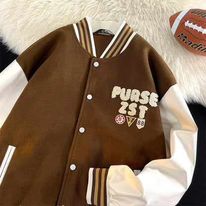bomber jacket men women high quality suede fabric ins hip hop streetwear varsity jackets new brand baseball coat unique default style 5098