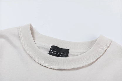 2024 New FP Vintage Retro Letter Reeborn Printing High-Street Distressed Casual Tops T-Shirt Street King Limited