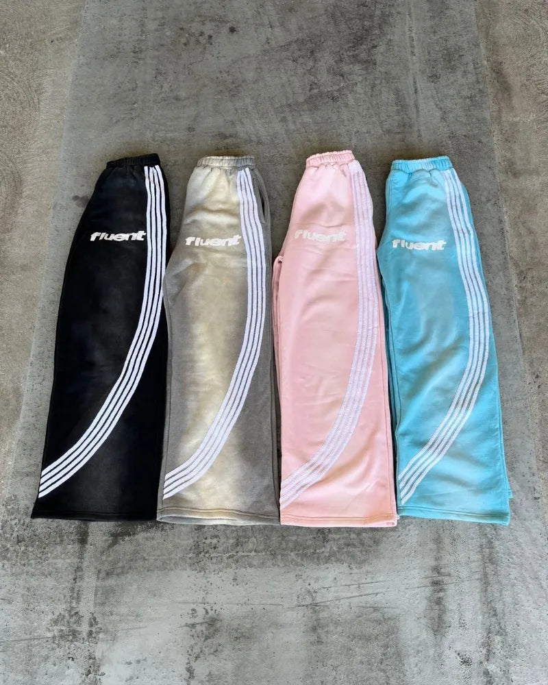 y2k american hip hop rock fashion letter striped nine point pants street fashion brand harajuku retro oversized couple trousers unique default style 3288
