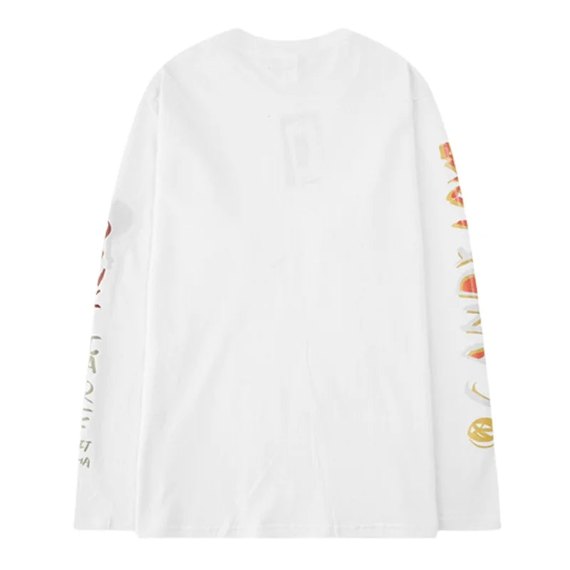 Hip Hop Streetwear T Shirt Graffiti Graphic Harajuku T-Shirt 2023 Mens Cotton Long Sleeve Tshirt Streetwear Oversized T Shirt Street King Limited