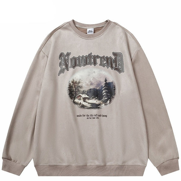 "Natural Surface" Unisex Men Women Streetwear Graphic Sweatshirt Daulet Apparel