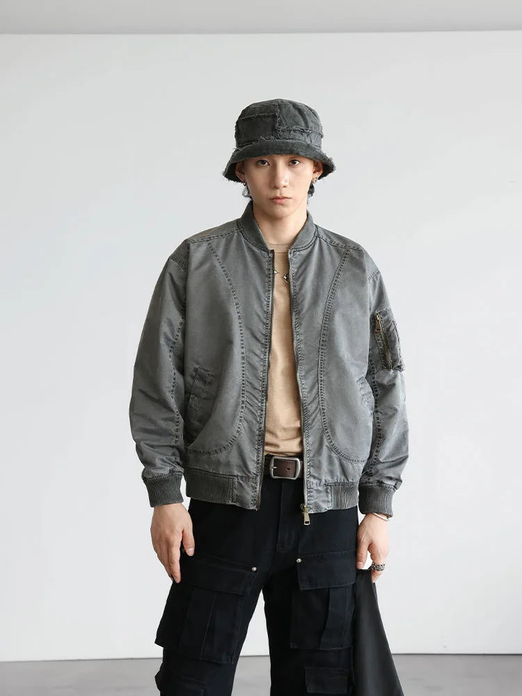 men streetwear fashion hip hop loose casual plus size cargo baseball jacket cityboy spring autumn bomber coat man outerwear unique cargo style 743