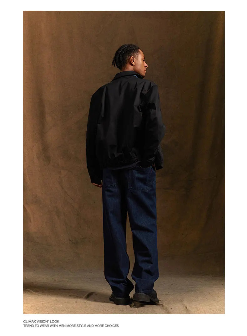 wide leg jeans men streetwear fashion loose casual plus size denim baggy jeans pants cityboy oversize cargo jeans trousers unique cargo style 1655