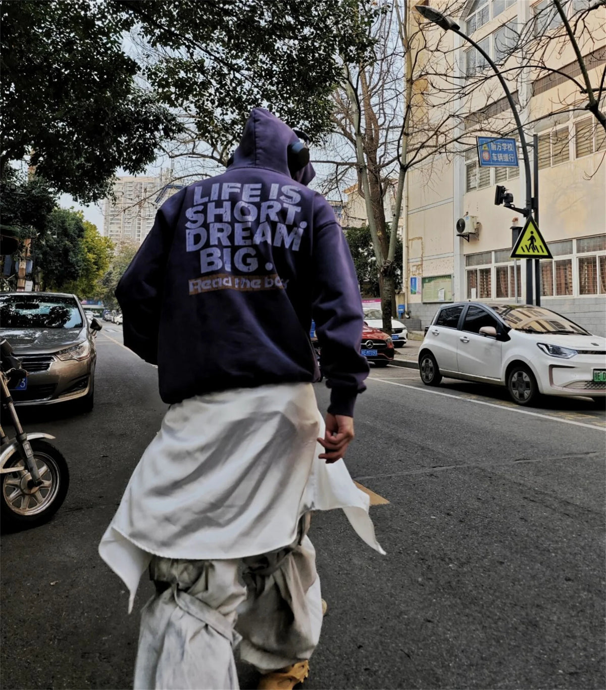 FP Brand Fashion New REEBORN Cracked Slogan Print High-Street Oversized Casual Cotton Hoodie Sweatshirt Street King Limited