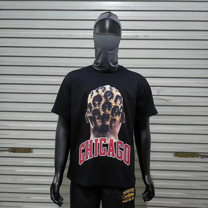 2024ss New IH NOM UH NIT T-shirt Masked Gold Necklace Printing Men Woman Good Quality Chaopai Top Tees Street King Limited