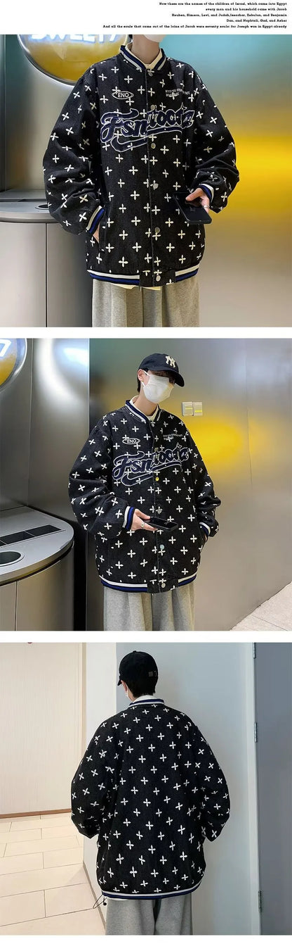 2024 japanese college mens jackets letter print harajuku fashion couple coats high street unisex baseball uniform trend y2k unique default style 2159