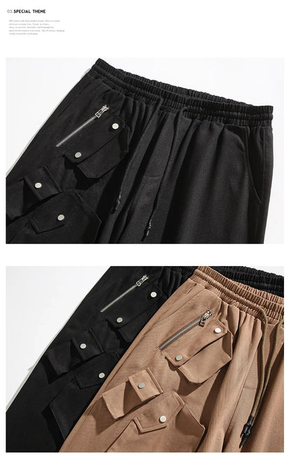 men streetwear fashion loose casual wide leg techwear cargo pants track trousers women harem trousers joggers sweatpants unique joggers style 940
