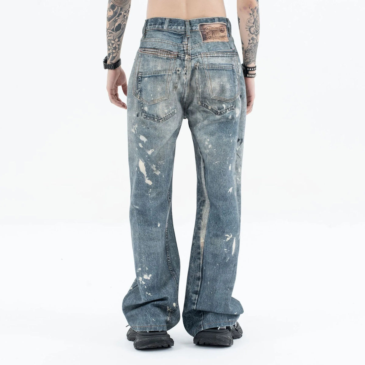 Graffiti splash ink paint baggy jeans Street King Limited