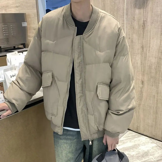 Winter American High Street Retro Men and Women Trendy Thick Coat Couple Personalized Loose Simple Warm and Casual Top harajuku Street King Limited