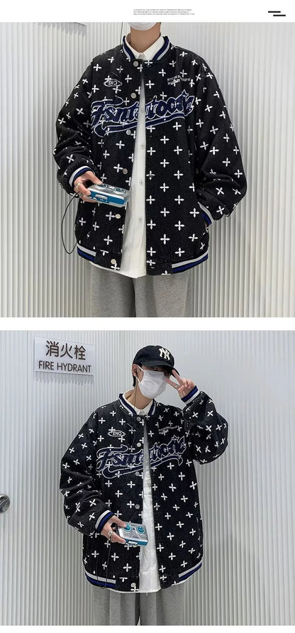 2024 japanese college mens jackets letter print harajuku fashion couple coats high street unisex baseball uniform trend y2k unique default style 2162