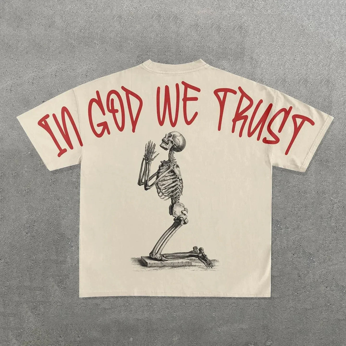 European and American fashion trend cartoon print oversized T-shirt men's Y2K street Harajuku loose short-sleeved T-shirt Street King Limited