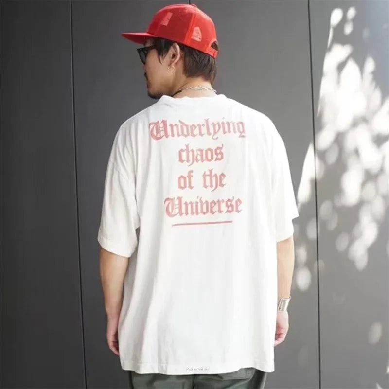 Spring Summer Cotton Vintage Short Sleeve Saint Top Tee Men Woman Casual Fashion T-shirts Street King Limited