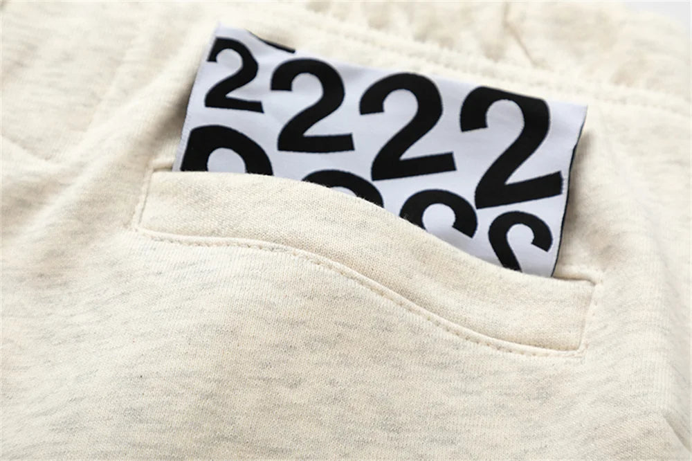RRR123 24FW Sunshine Wash Brown Flower Grey Loose Drawstring Feet Guard Pants Street King Limited
