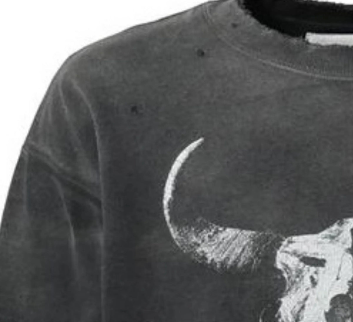 Vintage FW24 Devil print pattern High-Street Cotton Quality round neck pullover long sleeved sweatshirt Street King Limited