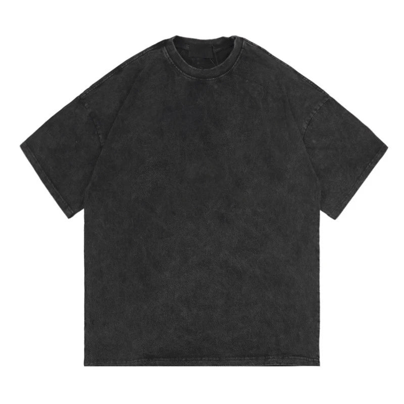 Rainbowtouches Washed Men's New T Shirt Vintage Unisex Original Design Shirt High Street Graphic Fashion Loose Mens T Shirts Street King Limited