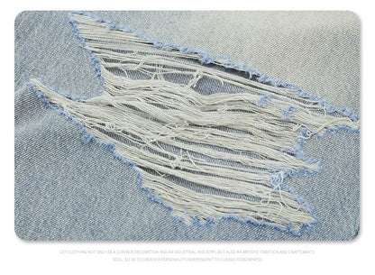 Straight Jeans with torn knees Street King Limited