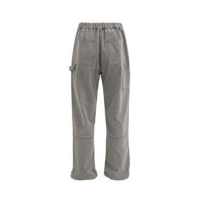 solid color straight casual ropa hombre mens jeans streetwear pocket baggy cargo pants loose casual denim trousers oversized unique cargo style 2915