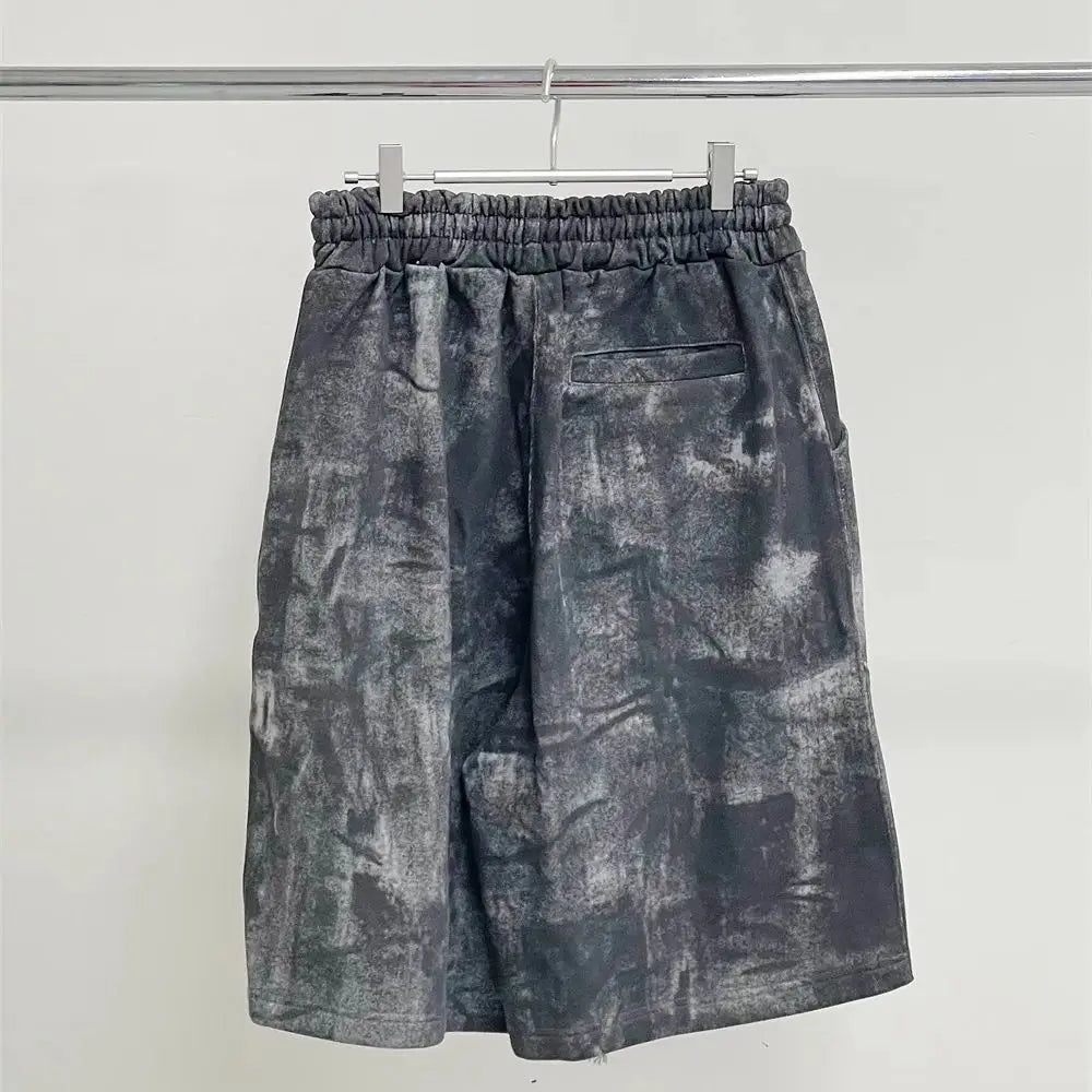 Undermycar 2024 Trendy Brand Drawstring Graffiti Pure Cotton Loose Fat Shorts Street King Limited