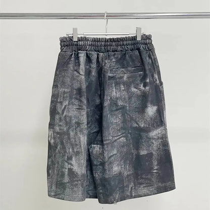 Undermycar 2024 Trendy Brand Drawstring Graffiti Pure Cotton Loose Fat Shorts Street King Limited