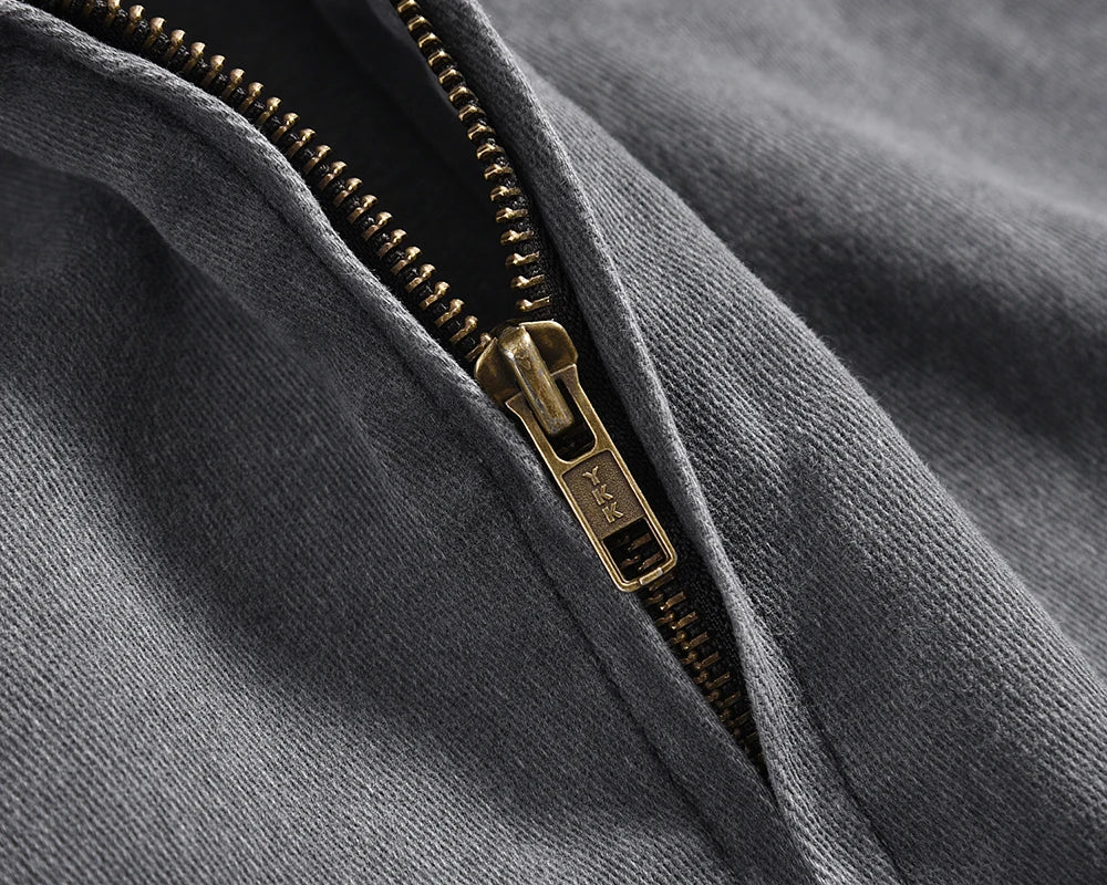 high street solid stand washed autumn jacket for men and women windbreaker baggy casual outwear coat oversized loose clothes unique default style 406