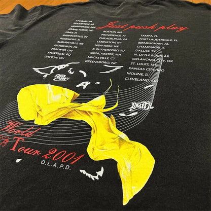 Summer Vintage Retro Style Printing Washed Casual Loose High-Street Tops T-Shirt For Men Street King Limited