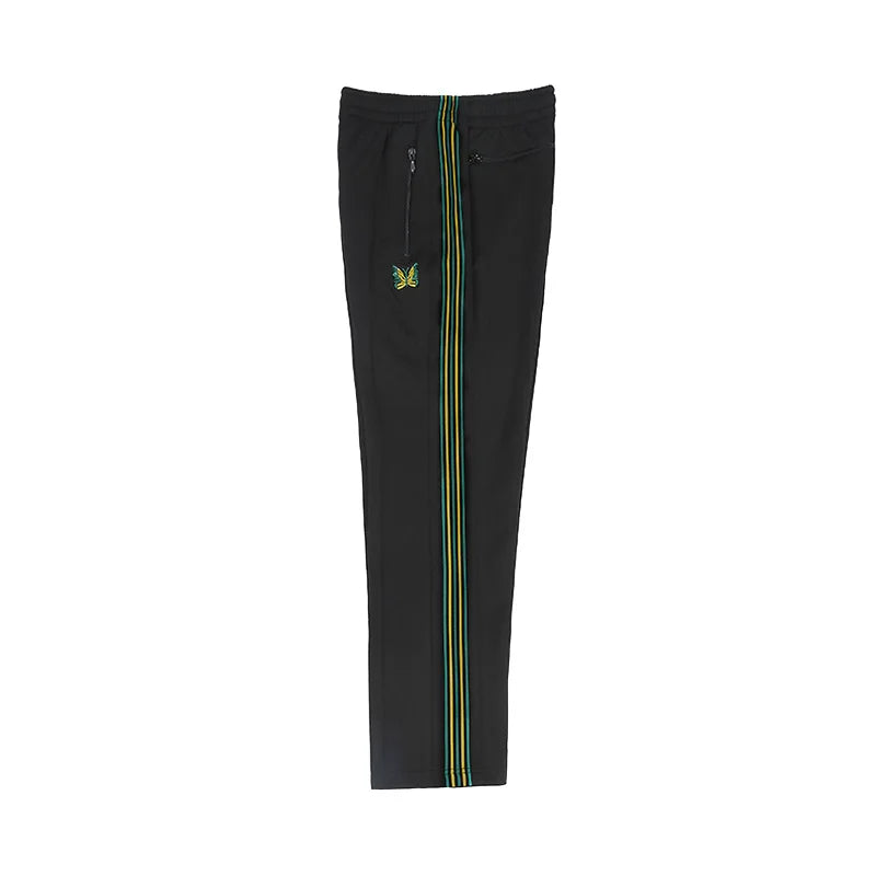 good quality brown motion casual pants men woman lovers trend side edge weaving embroidery drawstring loose trousers unique default style 4835