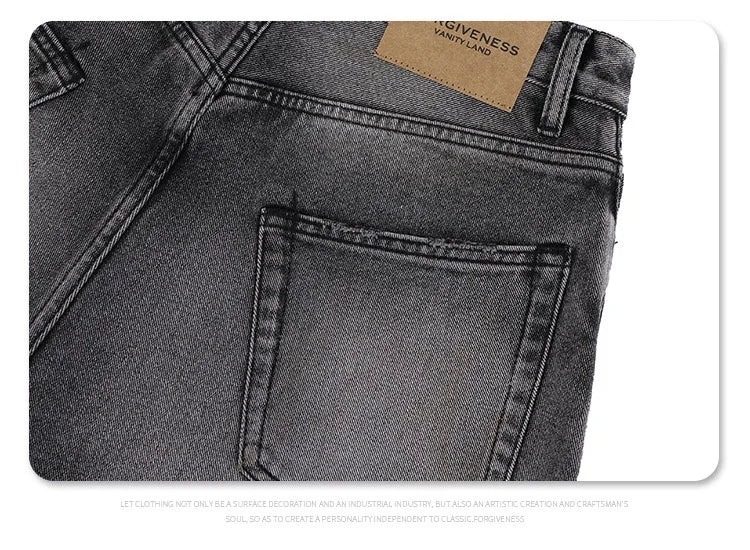 Splashing ink to wash old baggy retro jeans Street King Limited