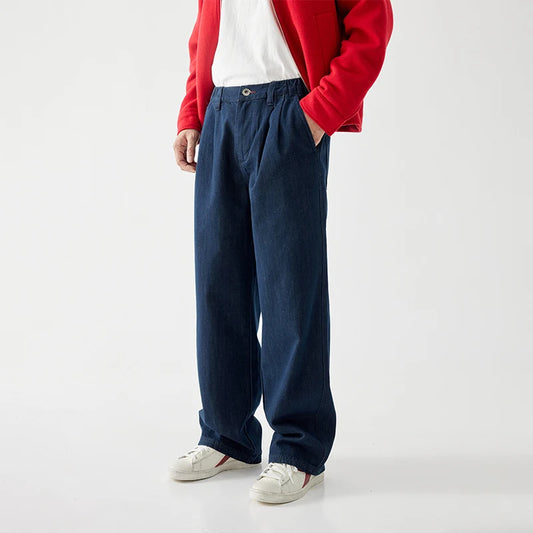 wide leg jeans men streetwear fashion loose casual plus size denim baggy jeans pants cityboy oversize cargo jeans trousers military streetwear pants