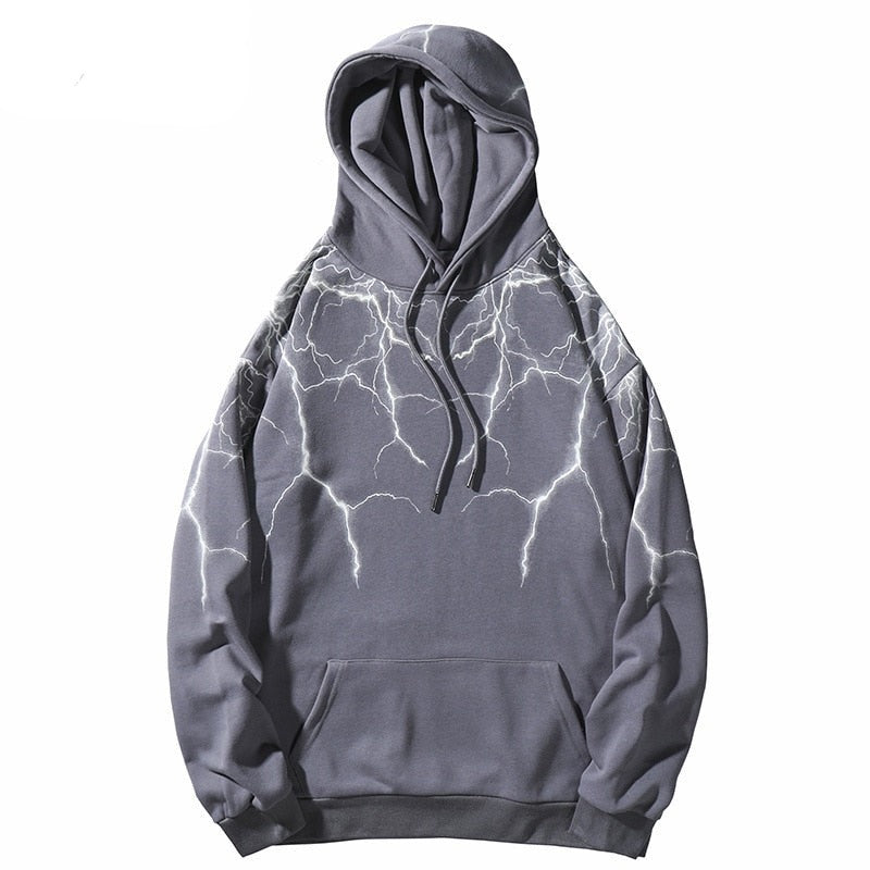 "Lighting Effect" Unisex Men Women Streetwear Graphic Hoodie Daulet Apparel
