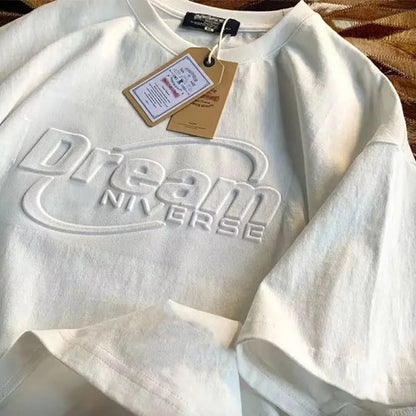Heavy cotton men's and women's summer short-sleeved American hip hop t shirts are popular this year with loose inner T-shirts Street King Limited