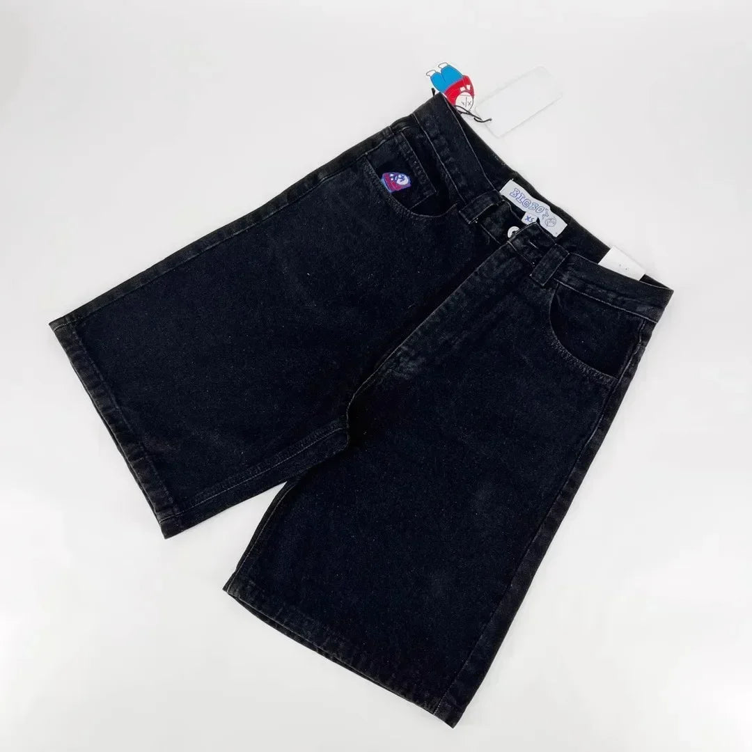 hip hop polar big boy women shorts american street y2k embroidery cartoon streetwear casual pants skate short women clothing unique shorts style 4104