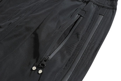 Vibe Style Nylon Rubber Pressing Joggers Men's Urban Streetwear Fashionable Adjustable Zipper Up Functional Cargo Trousers Street King Limited